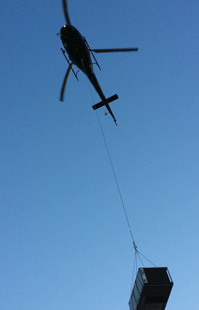 air conditioning, heating, ventilation, airlift, crane lift, helicopter lift, HVAC